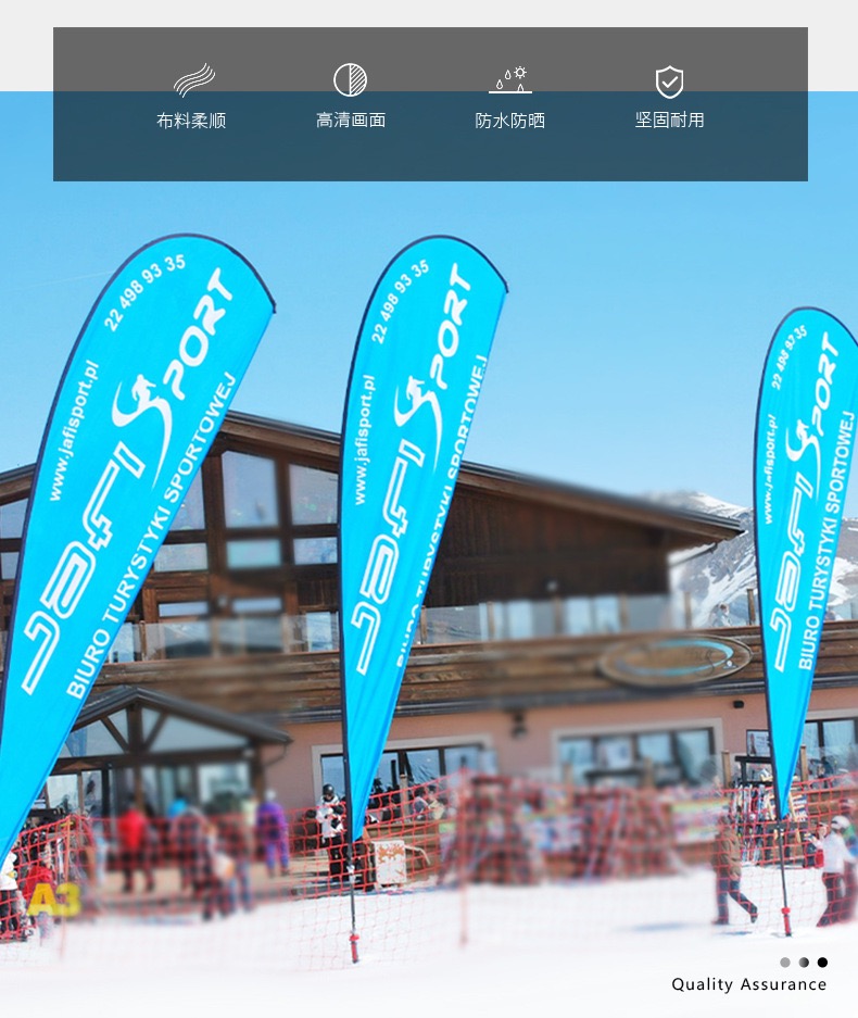 tent & flag trade show custom size, logo, text, color, high quality, waterproof, windproof, polyester fabric, durable, outdoor show blue color